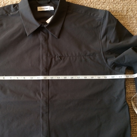 Men’s Calvin Klein Athletic Shirt | Concealed snap buttons | Sz L | Brand New - Picture 15 of 15